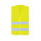 Chaleco reflectante ligero unisex Passau. Color amarillo.