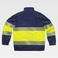 Cazadora alta visibilidad ignífuga, antiestática unisex B1182. Color azul marino/amarillo a. V..