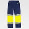 Pantalón alta visibilidad ignífuga, antiestática unisex B1482. Color azul marino/amarillo a. V..