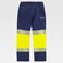 Pantalón alta visibilidad ignífuga, antiestática unisex B1482. Color azul marino/amarillo a. V..