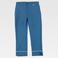 Pantalón tobillero mujer B9520. Color turquesa oscuro/blanco.