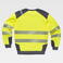 Sudadera alta visibilidad combinada unisex C9041. Color amarillo a. V./gris oscuro.