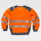 Sudadera alta visibilidad combinada unisex C9041. Color naranja a. V./gris oscuro.