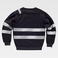 Sudadera con cintas refelectantes unisex C9043. Color negro.