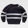 Sudadera con cintas refelectantes unisex C9043. Color negro.