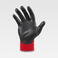 Pack 12 Uds Guantes con revestimiento de poliuretano G4801. Color rojo/negro.