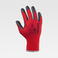 Pack 12 Uds Guantes con revestimiento de poliuretano G4801. Color rojo/negro.
