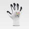 Pack 12 Uds Guantes con revestimiento de nitrilo microposoro G5010. Color blanco/negro.