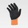 Pack 12 Uds Guantes con revestimiento de nitrilo microposoro G5010. Color naranja fluor/negro.