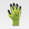 Pack 12 Uds Guantes con revestimiento de nitrilo microposoro G5010. Color verde/negro.