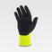 Pack 12 Uds Guantes con revestimiento de nitrilo microposoro G5021. Color amarillo fluor/negro.
