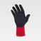 Pack 12 Uds Guantes con revestimiento de nitrilo microposoro G5021. Color rojo/negro.