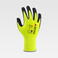 Pack 12 Uds Guantes con revestimiento de nitrilo microposoro G5021. Color amarillo fluor/negro.