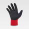 Pack 12 Uds Guantes con revestimiento de latex rugoso G6000. Color rojo/negro.
