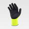 Pack 12 Uds Guantes con revestimiento de latex rugoso G6000. Color amarillo fluor/negro.