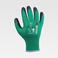 Pack 12 Uds Guantes con revestimiento de latex rugoso G6000. Color verde/negro.
