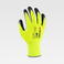 Pack 12 Uds Guantes con revestimiento de latex rugoso G6000. Color amarillo fluor/negro.