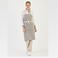 Delantal peto M732. Color gris/blanco natural.