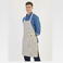 Delantal peto M732. Color blanco natural/gris.