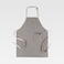 Delantal peto M732. Color gris/blanco natural.