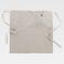 Delantal largo M733. Color blanco natural/gris.