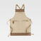 Delantal peto M740. Color marrón beige/marrón.