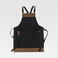 Delantal peto M740. Color negro/marrón.