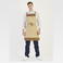 Delantal peto M740. Color marrón beige/marrón.