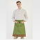 Delantal largo M741. Color verde oliva/marrón.
