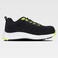 Zapatilla combinada P3014. Color negro/amarillo fluor.