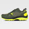 Zapatilla trecking reforzada P4014. Color verde caza/amarillo fluor.