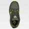 Zapatilla trecking reforzada P4014. Color verde caza/amarillo fluor.