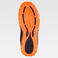 Zapatilla trecking reforzada P4014. Color negro/naranja fluor.