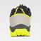 Zapatilla trecking reforzada P4015. Color gris claro/amarillo fluor.