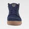 Zapatilla alta serraje P4019. Color azul marino.