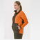 Chaqueta softshell outdoor combinada unisex S8632. Color naranja fluor/verde caza.