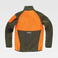 Chaqueta softshell combinada unisex S8633. Color naranja fluor/verde caza.