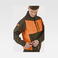 Chaqueta softshell combinada unisex S8633. Color naranja fluor/verde caza.