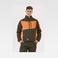 Chaqueta softshell combinada unisex S8633. Color naranja fluor/verde caza.