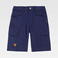 Pantalón de trabajo corto multibolsillos unisex WF3217. Color azul marino/naranja fluor.