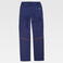 Pantalón de trabajo multibolsillos mujer WF3250. Color azul marino/naranja fluor.