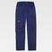 Pantalón de trabajo multibolsillos mujer WF3250. Color azul marino/naranja fluor.