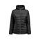 Chaqueta de invierno acolchada con capucha sostenible mujer Meadows Woman. Color negro.