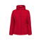 Chaqueta de invierno acolchada con capucha sostenible mujer Meadows Woman. Color rojo.