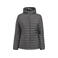 Chaqueta de invierno acolchada con capucha sostenible mujer Meadows Woman. Color steel grey.