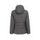 Chaqueta de invierno acolchada con capucha sostenible mujer Meadows Woman. Color steel grey.
