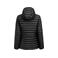 Chaqueta de invierno acolchada con capucha sostenible mujer Meadows Woman. Color negro.