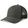 Gorra trucker sostenible Dempo. Color gris oscuro negro.