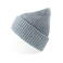 Gorro con vuelta sostenible Gorely. Color avio claro mezcla.