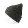Gorro con vuelta sostenible Gorely. Color nero mezcla.